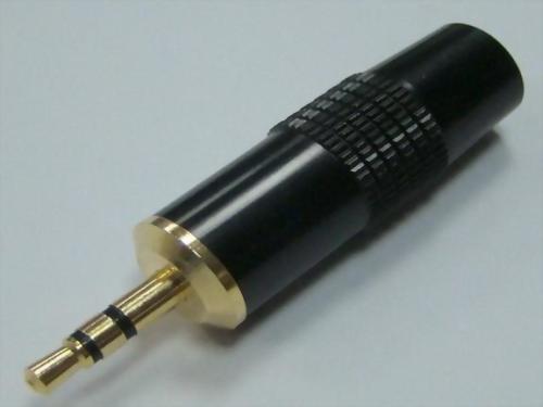 3.5mm Stereo Plug, Black Handle 3.5mm Stereo Plug, Black Handle