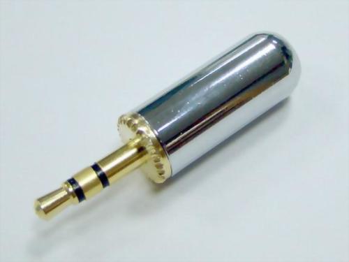 3.5mm Stereo Plug, Pale Chrome Plated