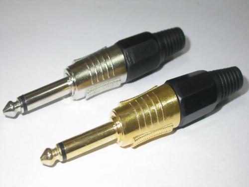 1/4" MONO PLUG. (NICKEL/GOLD)