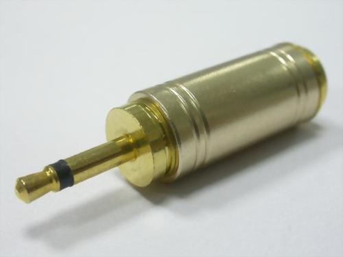 2.5MM MONO PLUG TO 3.5MM MONO JACK, ALUMINUM BODY