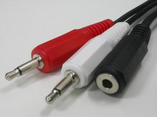 2X3.5MM MONO PLUG-3.5MM MONO JACK
