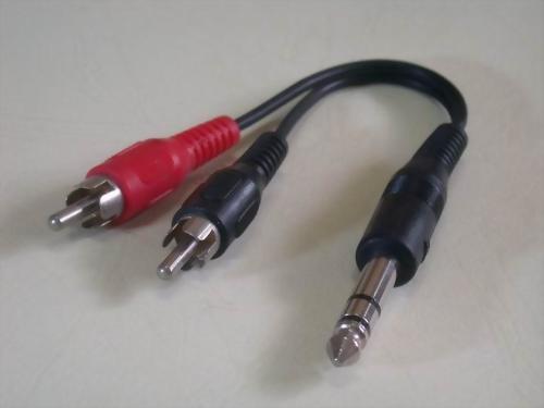 6.3MM STEREO PLUG-2XRCA PHONO PLUGS