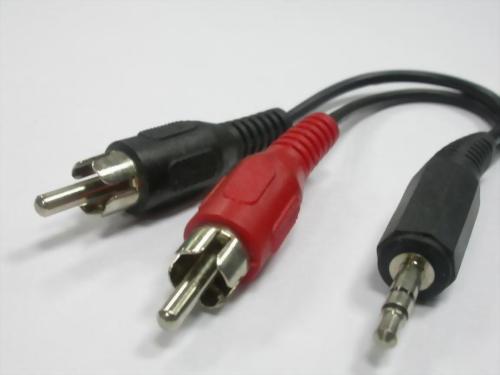 3.5MM STEREO PLUG-2XRCA PHONO PLUGS