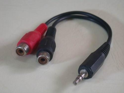 3.5MM STEREO PLUG-2XRCA PHONO JACKS