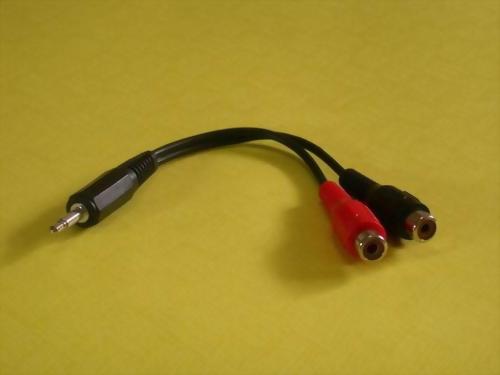3.5MM MONO PLUG-2XRCA JACKS