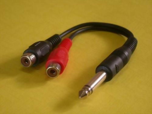 6.3 MM MONO PLUG-2XRCA JACKS