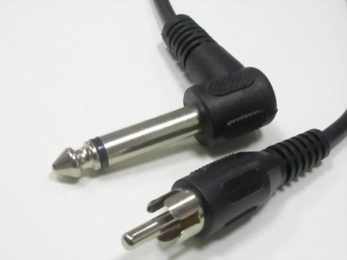 RT.ANGLE 6.3MM MONO PLUG-RCA PLUG