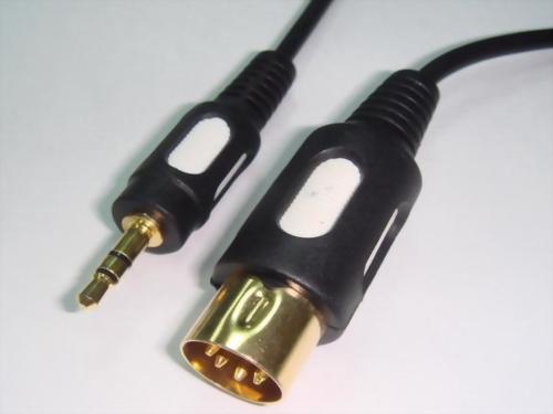 5P Din Plug - 3.5mm Stereo Plug, "H" Type