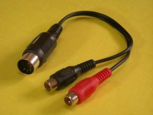 5P DIN PLUG-2XRCA PHONO JACKS