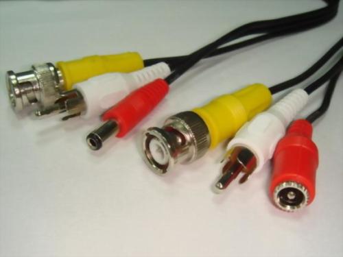 DC PLUG+RCA PLUG+BNC PLUG TO DC JACK+RCA PLUG+BNC PLUG. (A=2.1MM, B=2.5MM)