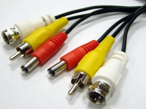 2.5mm DC Plug+ "F" Plug + RCA Plug to 2.5mm DC Plug+ "F" Plug +RCA Plug