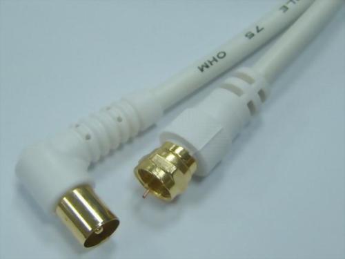 F Plug Straight - Coaxial TV Plug Right Angle