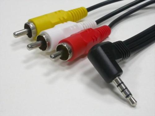 RT. ANGLE 3.5MM 4P PLUG-3XRCA PLUGS
