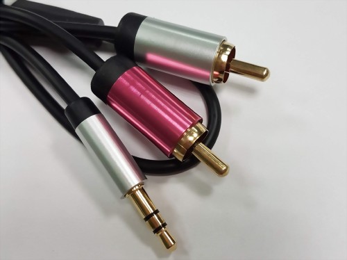 3.5mm Stereo Plug - 2*RCA Plugs, Slim Type