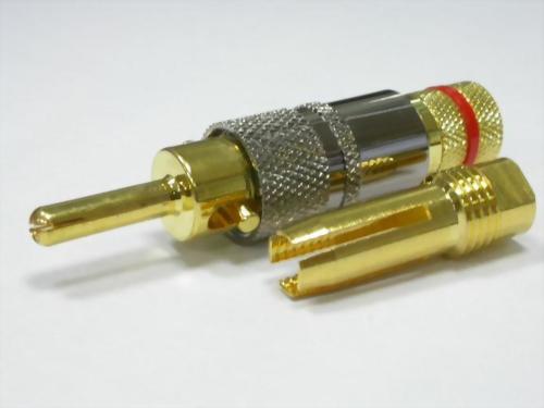 LOCK-IN BANANA PLUG BLACK PLATED ( SCREW TYPE )