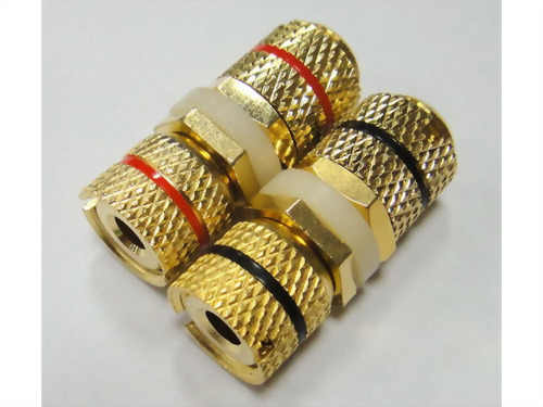 Five-Way Binding Post. Ring: Red, Black
