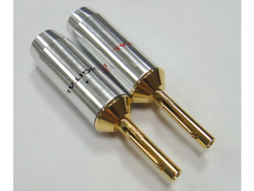 Banana Plug Screw & Solder Type, Aluminum Handle (Red/Blue)