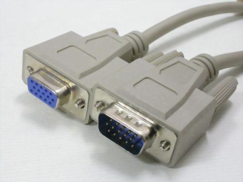 HDDB15P MALE TO FEMALE, MOLDED TYPE (14C, 15C)