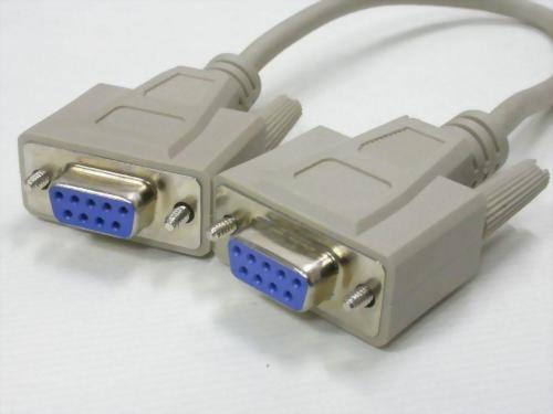 DB9P FEMALE TO FEMALE, MOLDED TYPE (9C)