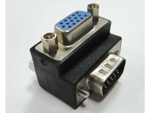 Right Angle HDDB15M To HDDB15F Adaptor Right Angle HDDB15M To HDDB15F Adaptor