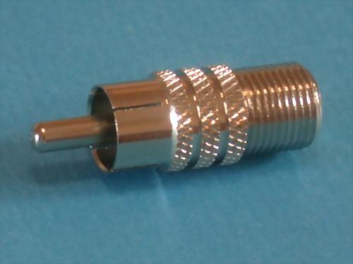 F FEMALE TO RCA MALE, SMALL TYPE