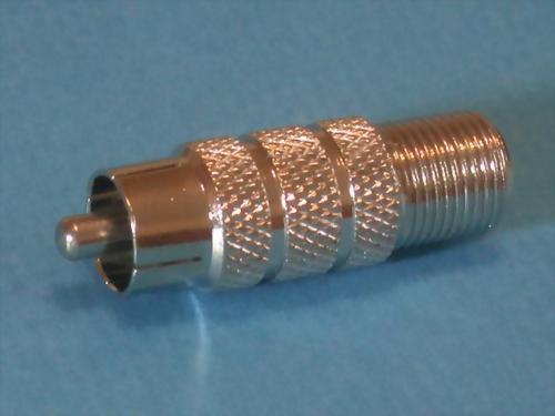 F FEMALE TO RCA MALE, RCA PIN=4MM