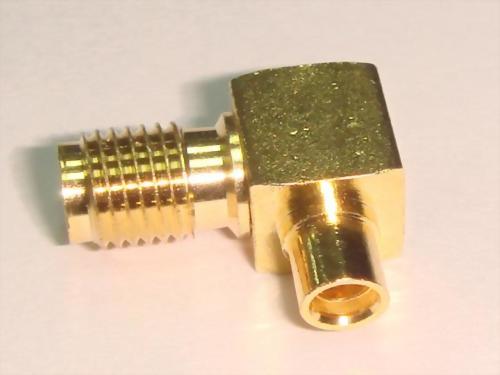 Rt. Angle MMCX Female To SMA Female.