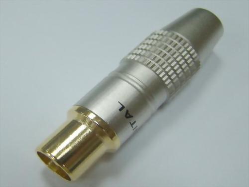 PAL Plug For 6,7mm Cable. Grayish Nickel Plated