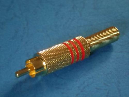 RCA PLUG W/SPRING FOR 6,7MM CABLE