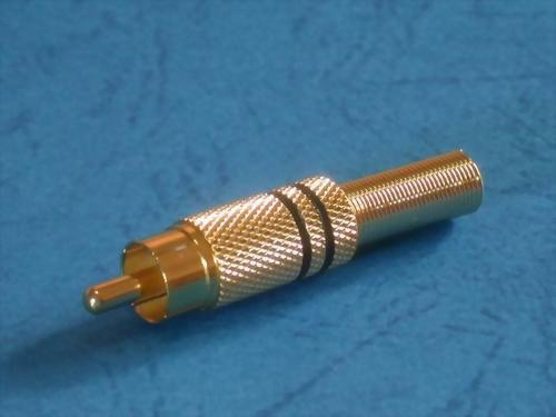 RCA PLUG W/SPRING FOR 5,6MM CABLE