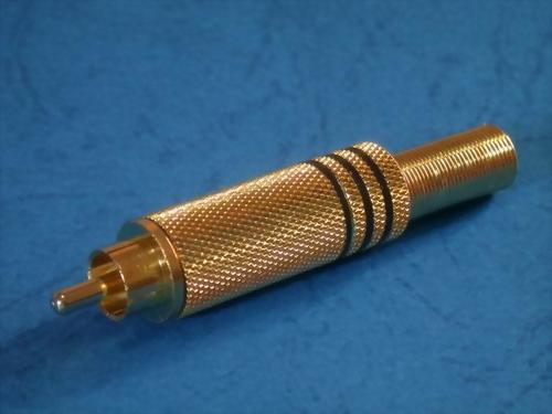 RCA PLUG W/SPRING FOR 9MM CABLE