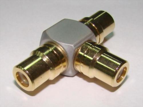 Triple RCA Jacks, Gold & Pearl Chrome Plated
