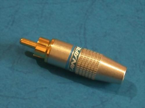 RCA PHONE PLUG FOR 6MM CABLE, CHROME PLATED