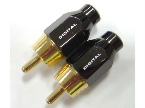 RCA Plug For 5mm Cable, Tin Plated-Nickel Handle.(Red/White)