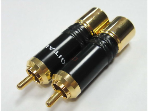 RCA Phone Plug For 8, 9mm Cable, Black Handle (Red/White)