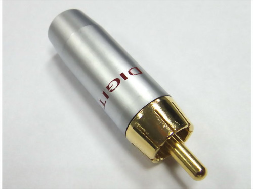 RCA Phone Plug, Pearl Chrome Plated. For 6mm Cable (Red/Black)