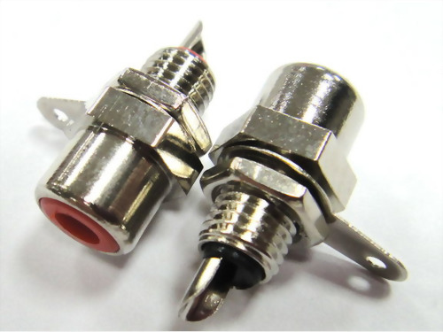 RCA Jack Chassis Mount. (Red/Black)