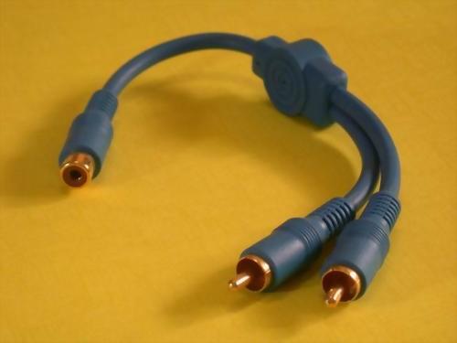RCA JACK-2XRCA PLUGS W/STOPPER