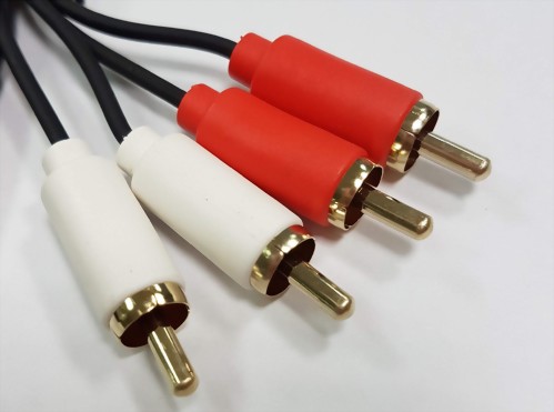 2*RCA Plugs - 2*RCA Plugs, Slim Type