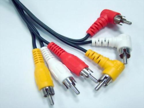 3*RCA Plugs - 3*Right Angle RCA Plugs