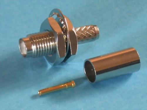 SMA FEMALE BULKHEAD CRIMP