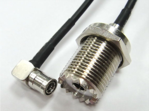Right Angle SMB Plug To UHF Female W/N+W