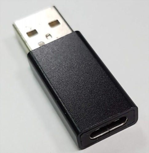 USB C Female to USB2.0 Male Adaptor, Metal