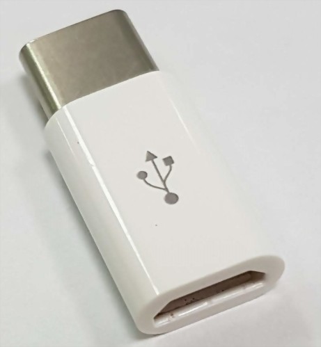 USB C Male to Micro Female Adaptor, White