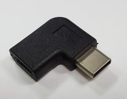 USB C Male to Micro Female Adaptor, "L" Shape