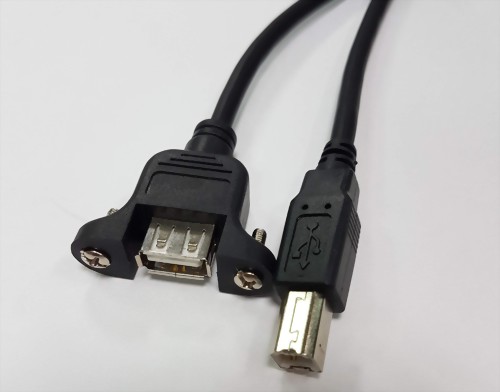 USB B Male - USB A Female, Chassis