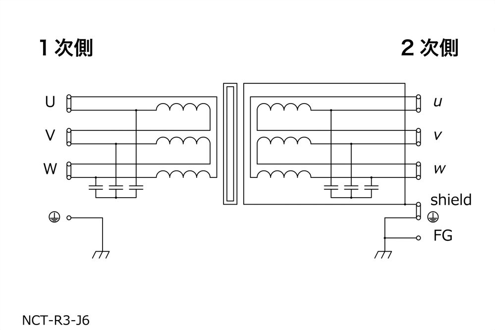 雜訊遮斷變壓器(三相電源)