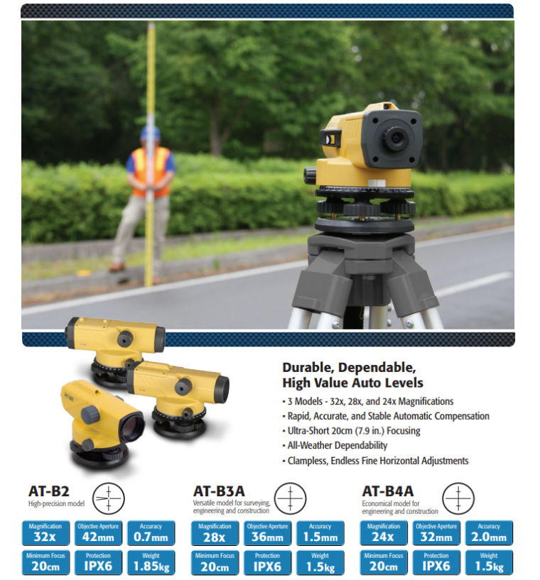 TOPCON AT-B系列光學水準儀