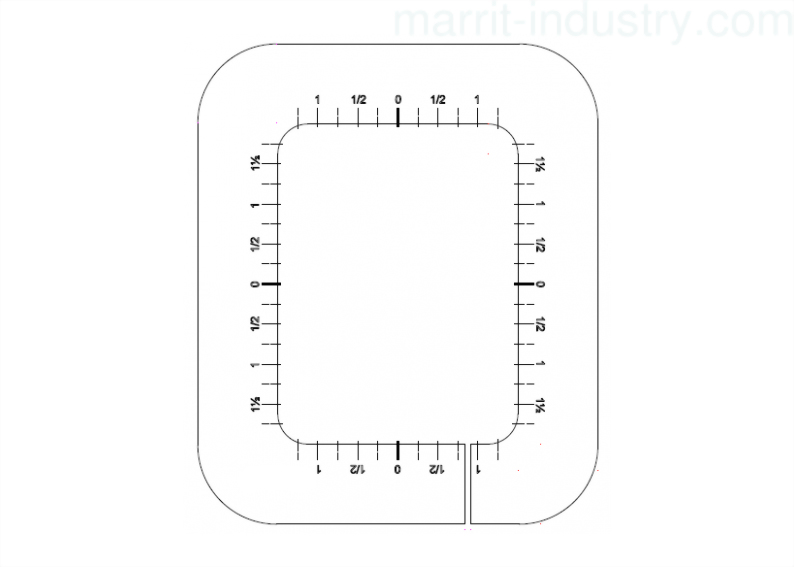 Rounded Rectangle Quilting template ruler