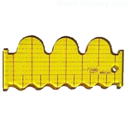 Wave and Scallop 3in. x 7in, #MA-QT-WSC-3X7